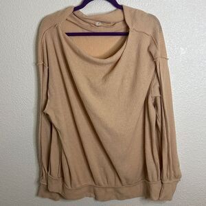 We The Free Soft Beige Knit Top- medium